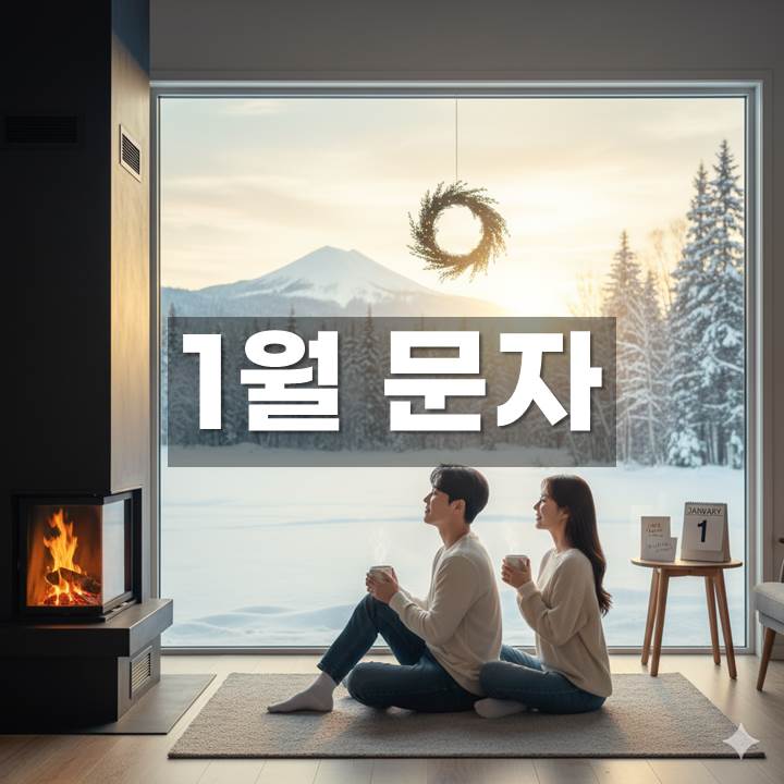 장문이모티콘, 월별문자, 1월문자 - 쏜다넷