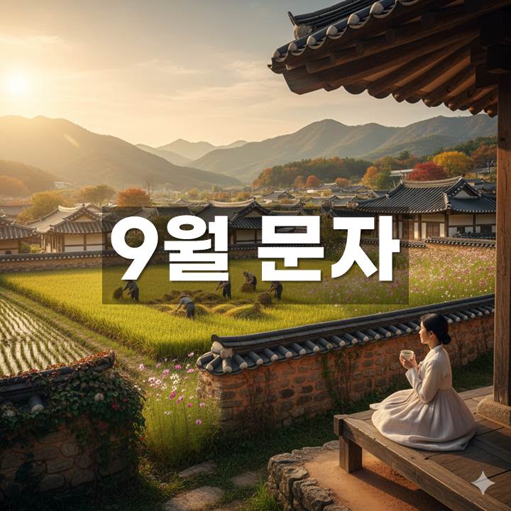 장문이모티콘, 월별문자, 9월문자 - 쏜다넷